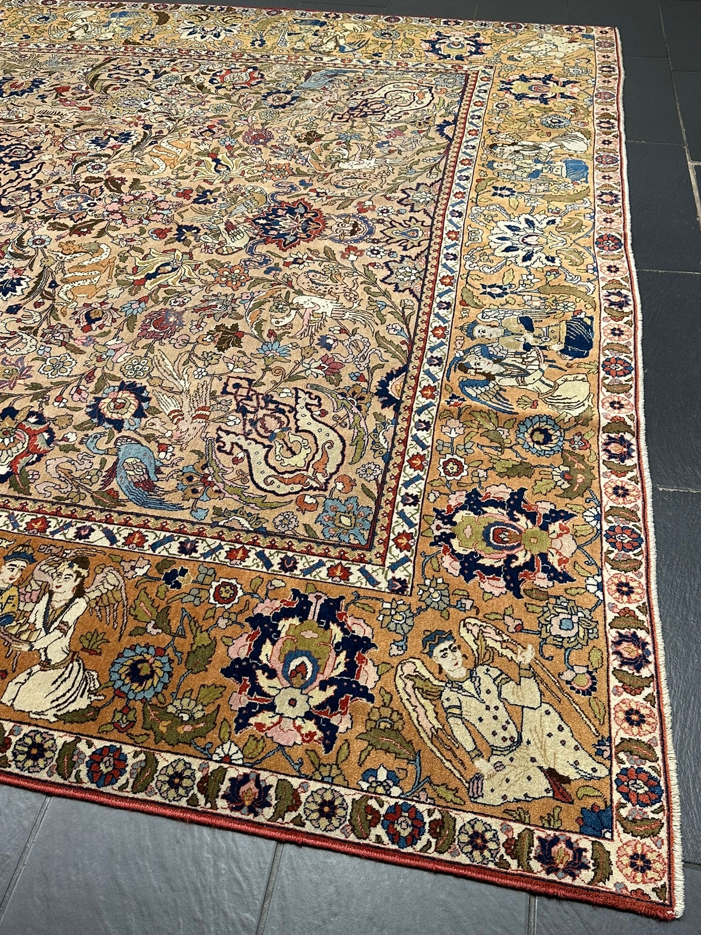 Orientteppich handgeknüpft Kirwan Laver signiert 353x272 cm