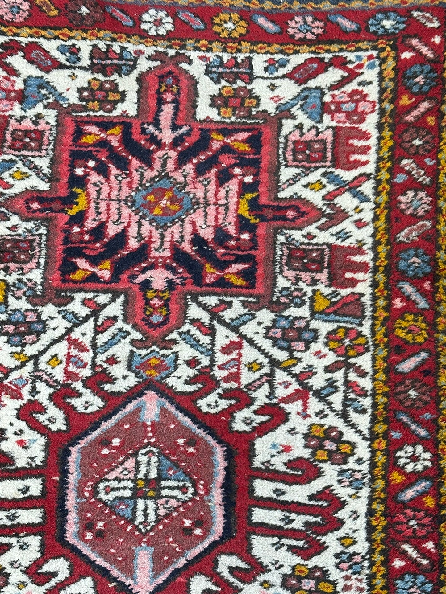 Orientteppich handgeknüpft Heriz Läufer 265x65 cm