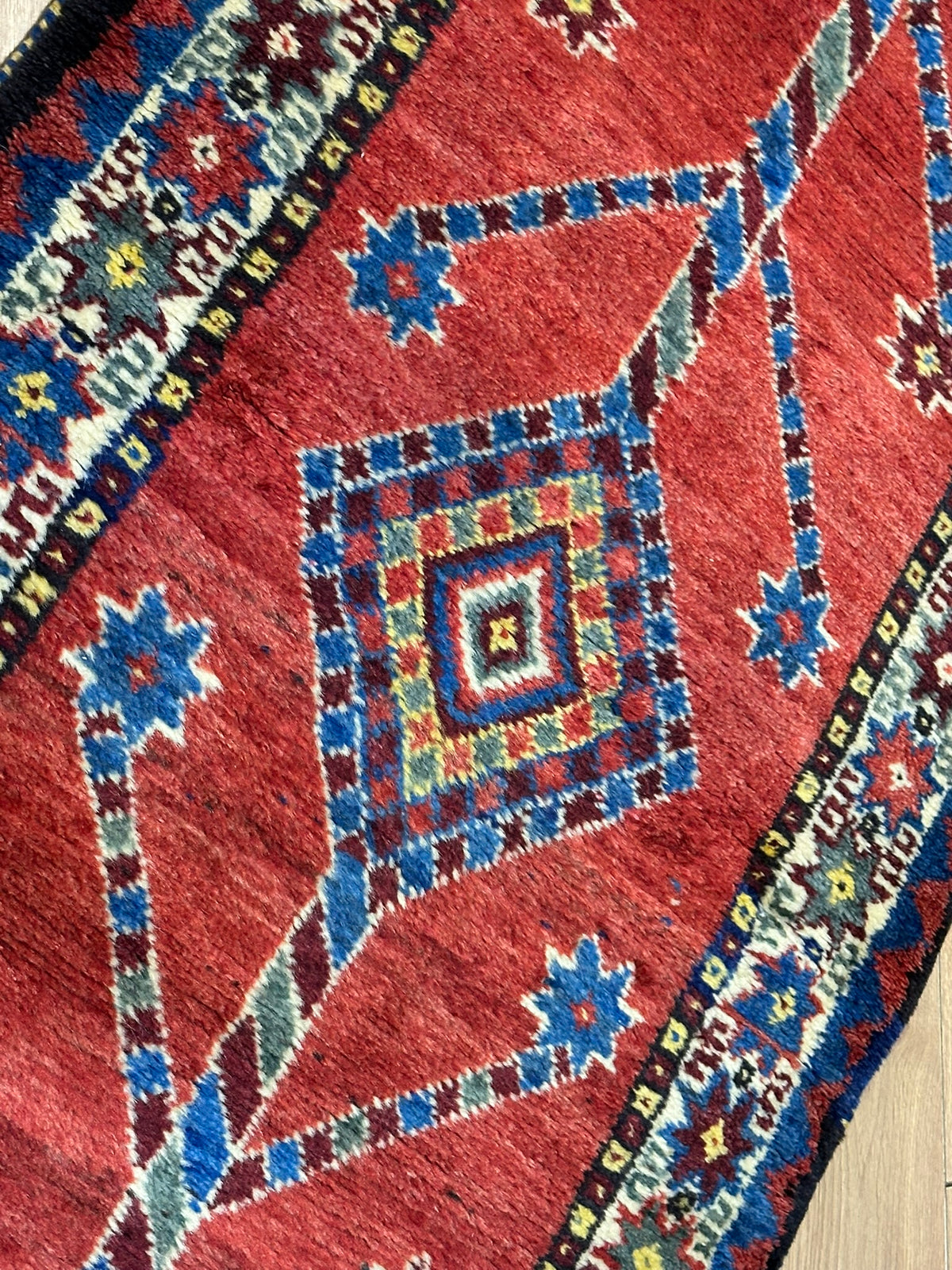 Orientteppich handgeknüpft Gabbeh Läufer 305x82 cm