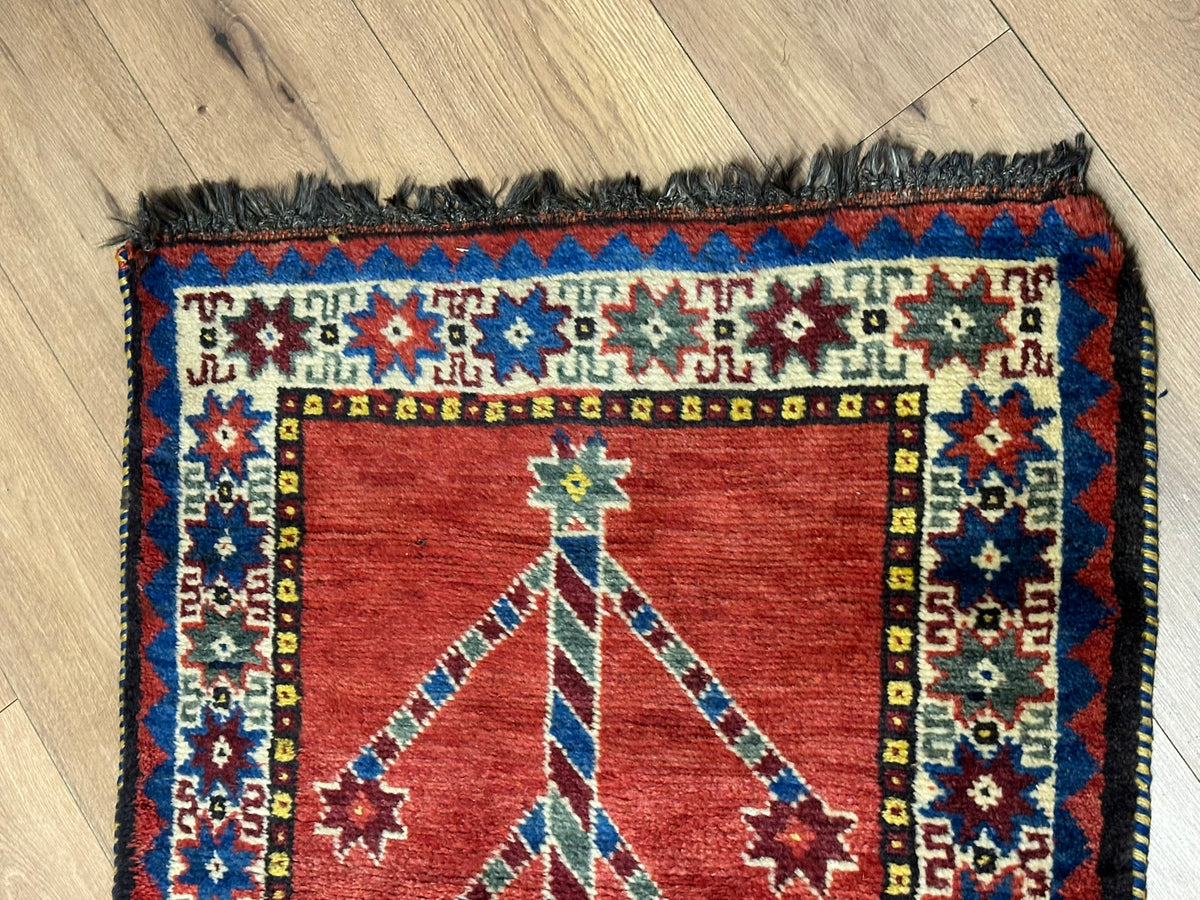 Orientteppich handgeknüpft Gabbeh Läufer 305x82 cm