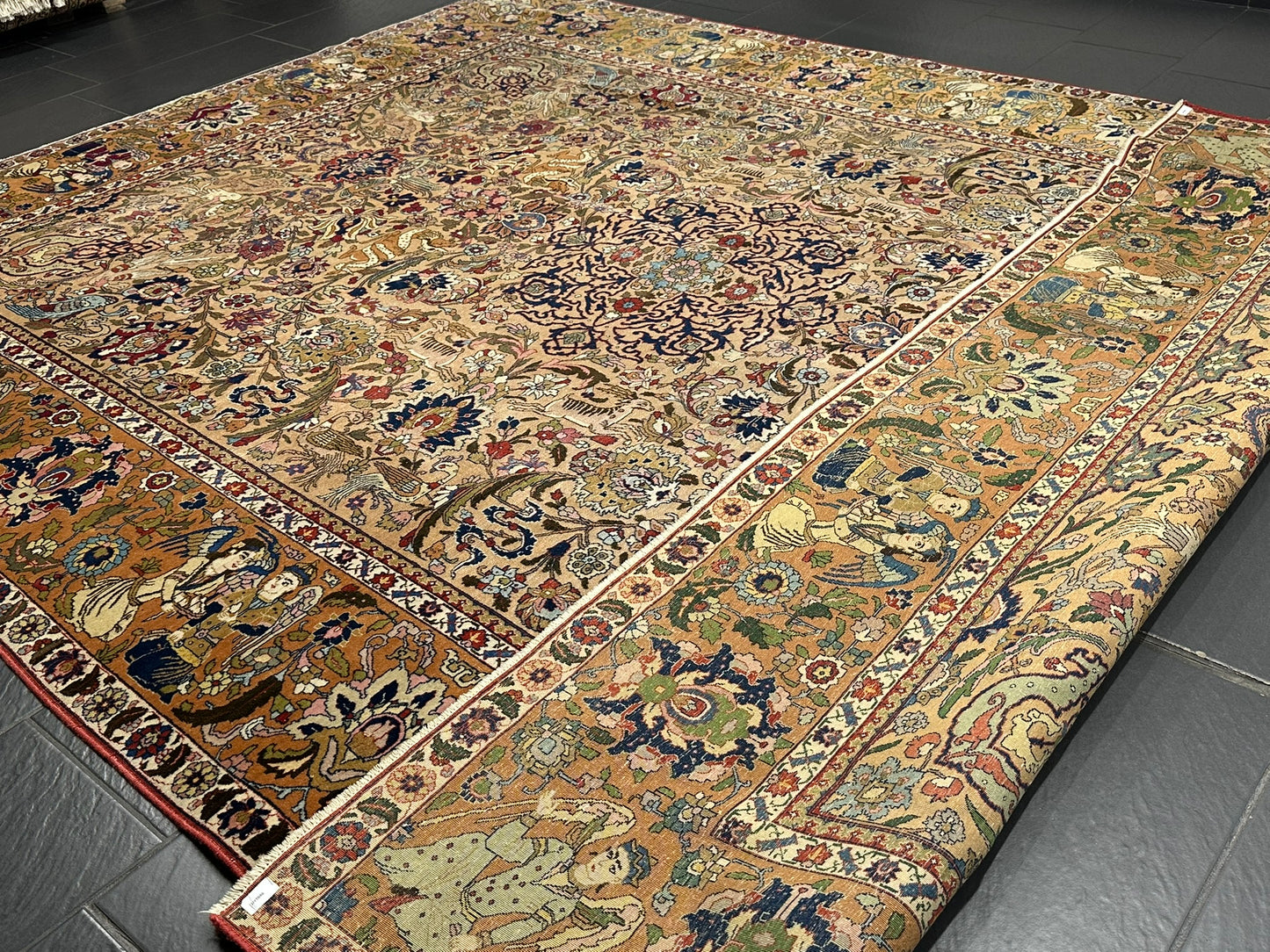 Orientteppich handgeknüpft Kirwan Laver signiert 353x272 cm