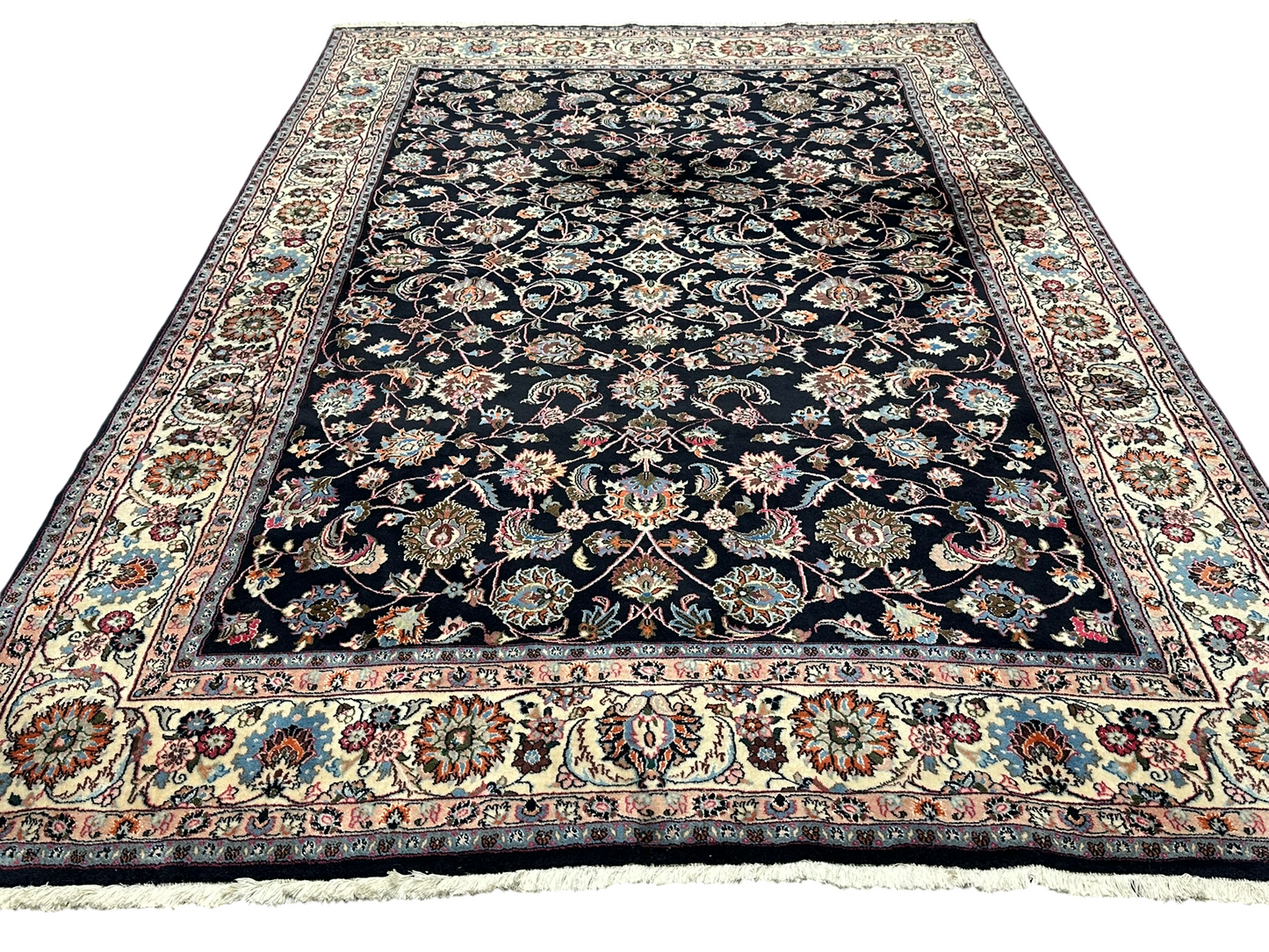 Orientteppich handgeknüpft Mesched Korkwolle 300x192 cm