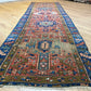 Antiker Orientteppich handgeknüpft Heriz Naturfarben 295x84 cm