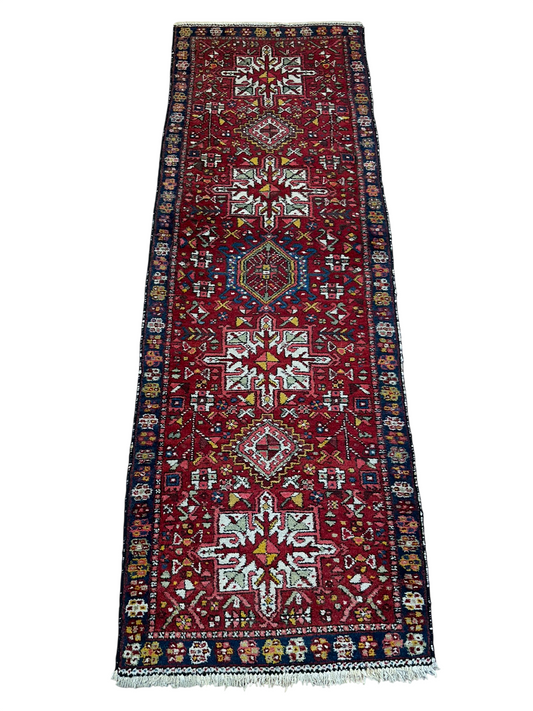 Orientteppich handgeknüpft Heriz Karadja Läufer 245x85 cm