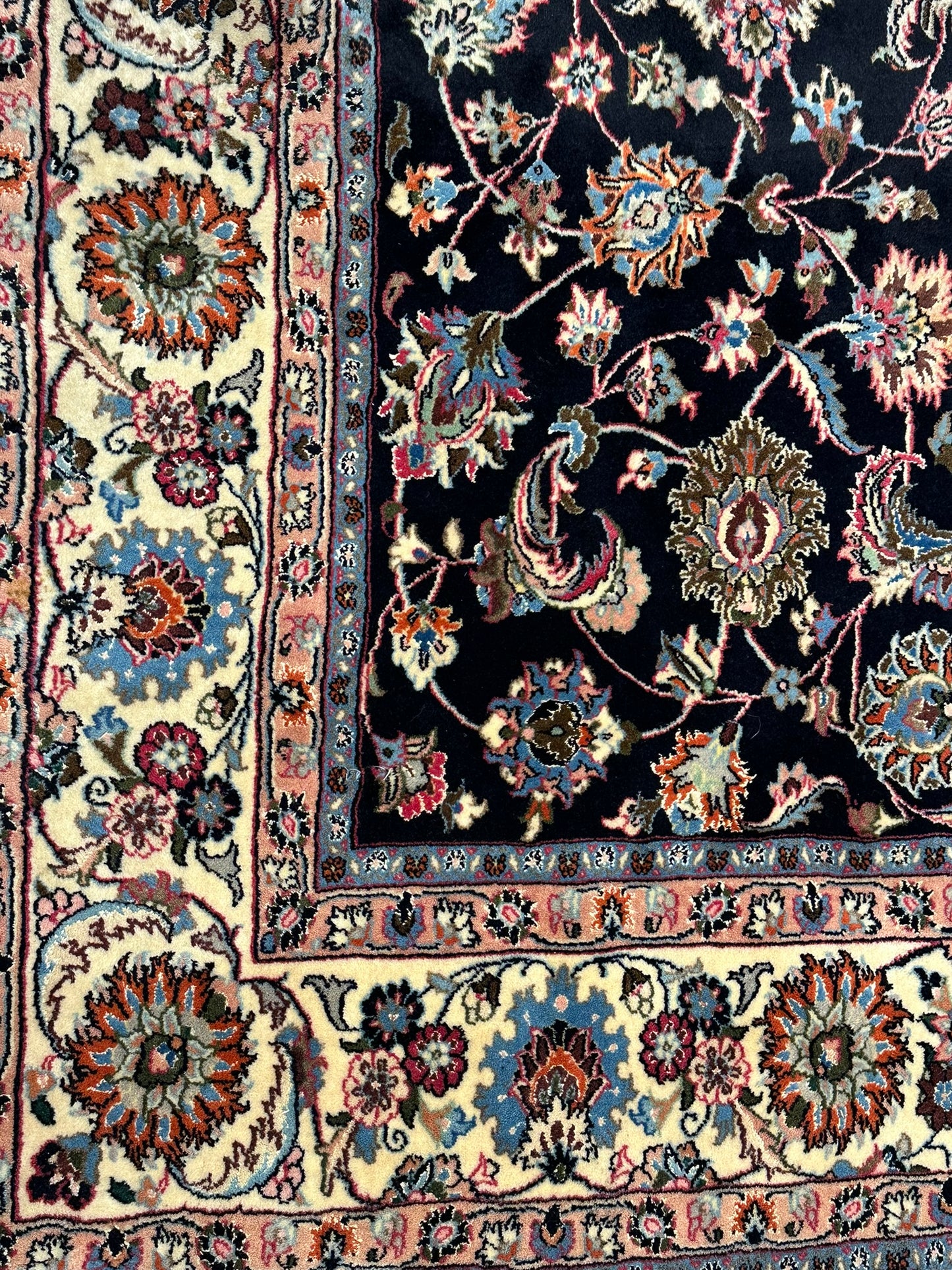 Orientteppich handgeknüpft Mesched Korkwolle 300x192 cm