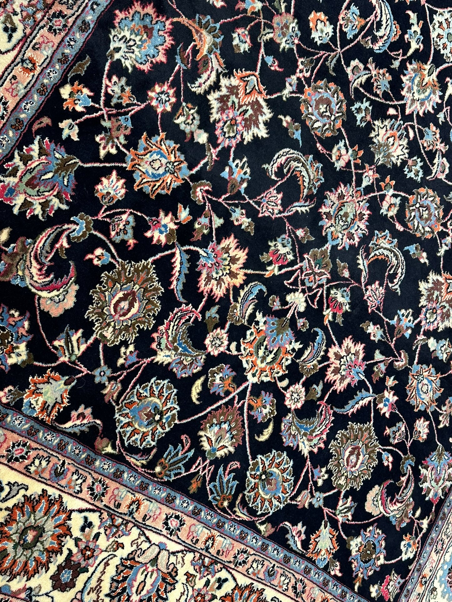 Orientteppich handgeknüpft Mesched Korkwolle 300x192 cm