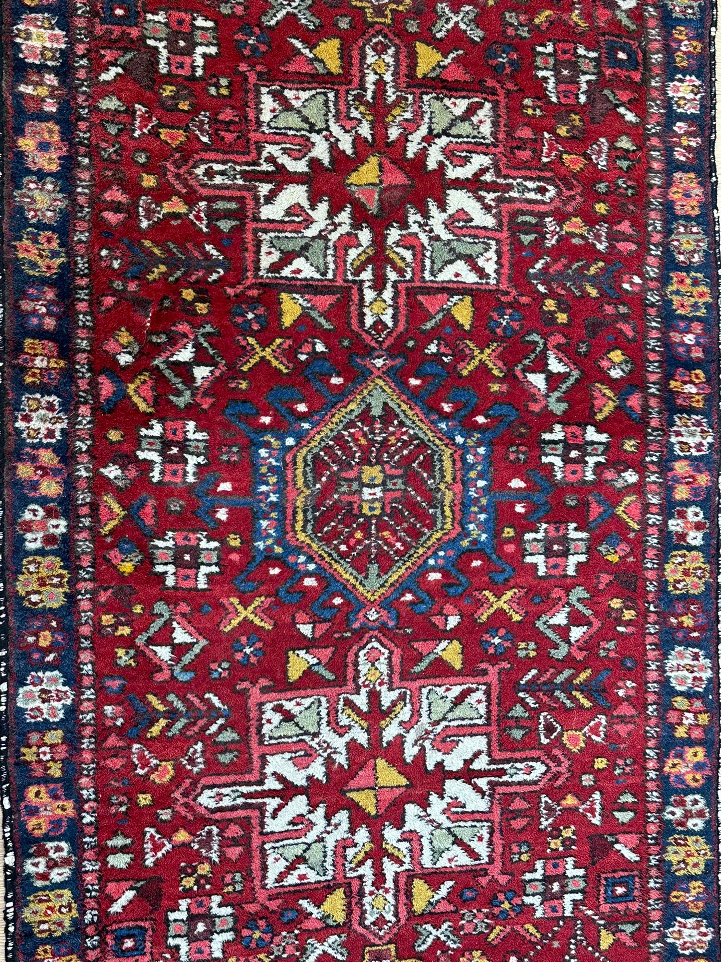 Orientteppich handgeknüpft Heriz Karadja Läufer 245x85 cm