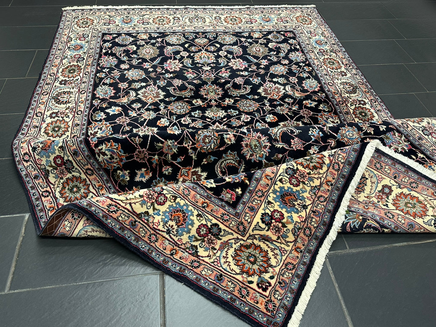 Orientteppich handgeknüpft Mesched Korkwolle 300x192 cm