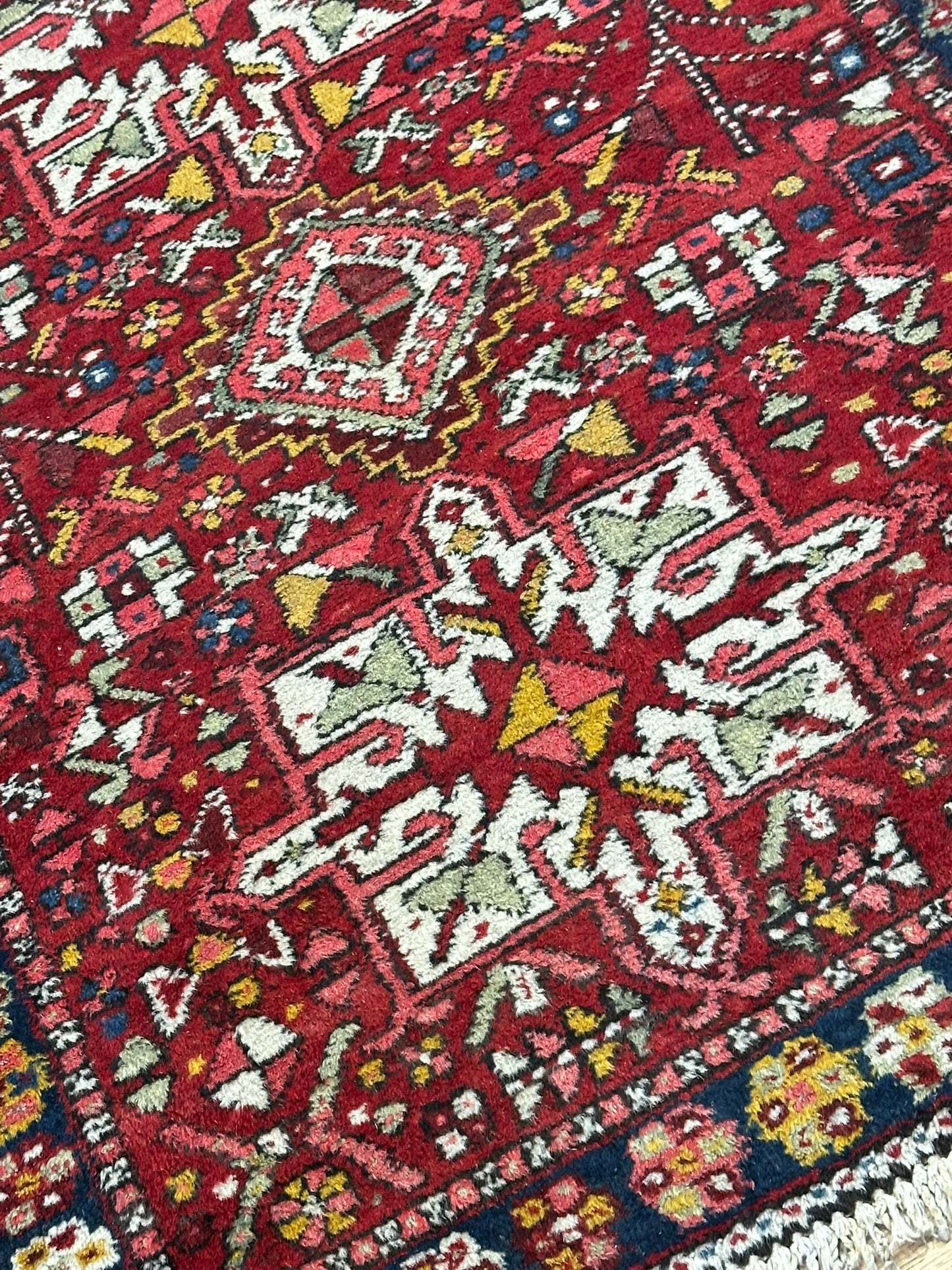 Orientteppich handgeknüpft Heriz Karadja Läufer 245x85 cm