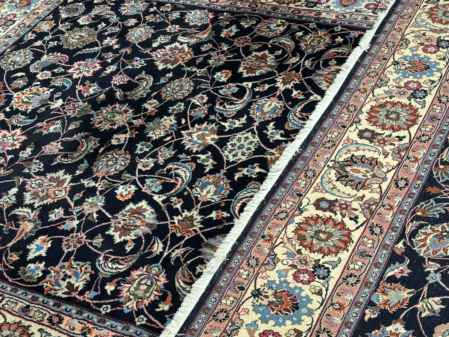 Orientteppich handgeknüpft Mesched Korkwolle 300x192 cm