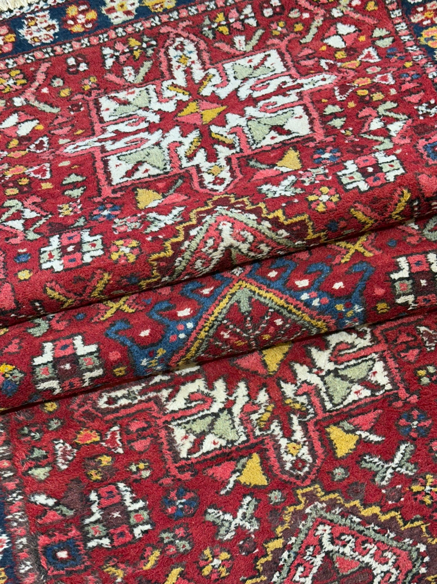 Orientteppich handgeknüpft Heriz Karadja Läufer 245x85 cm