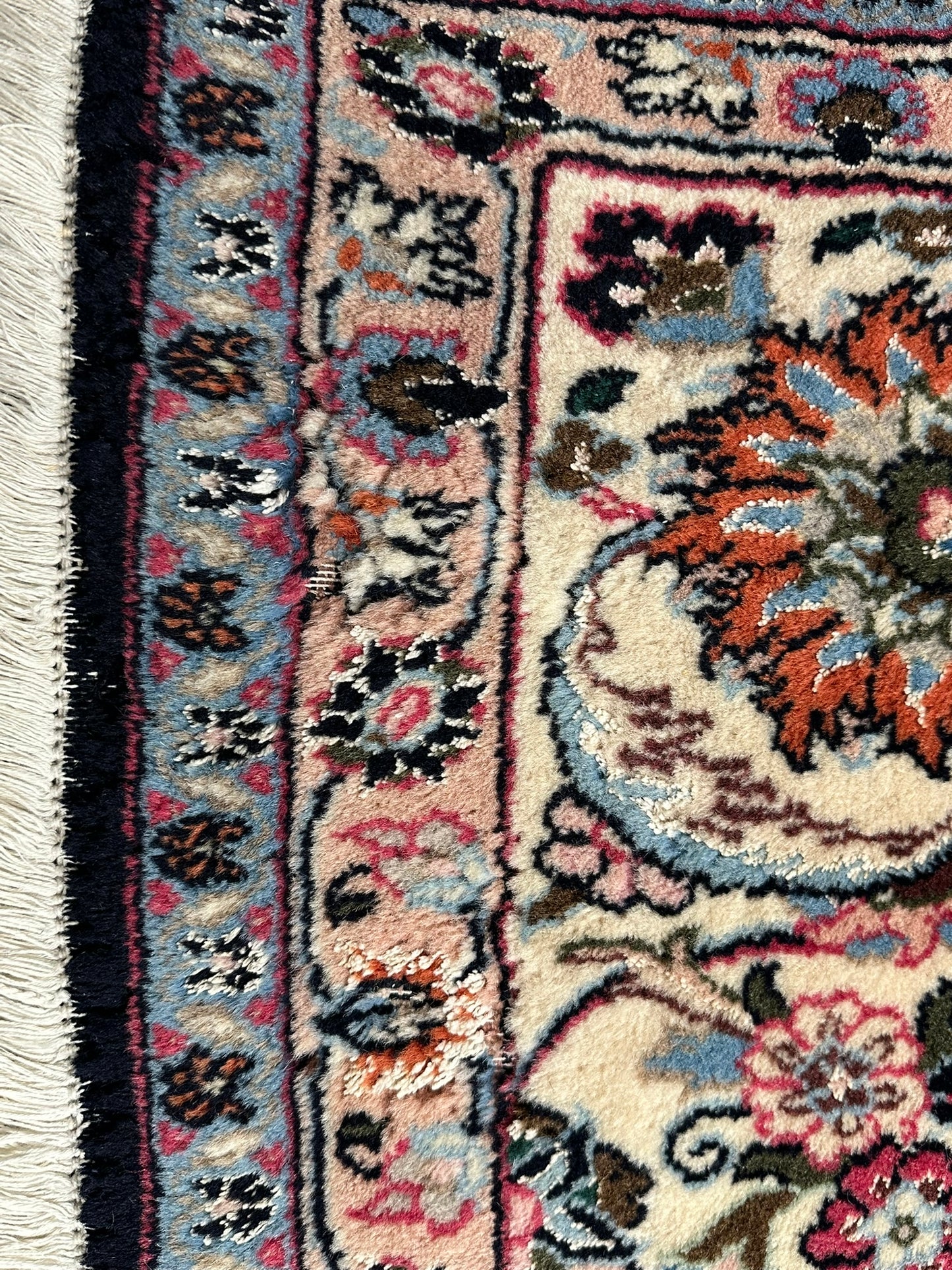 Orientteppich handgeknüpft Mesched Korkwolle 300x192 cm