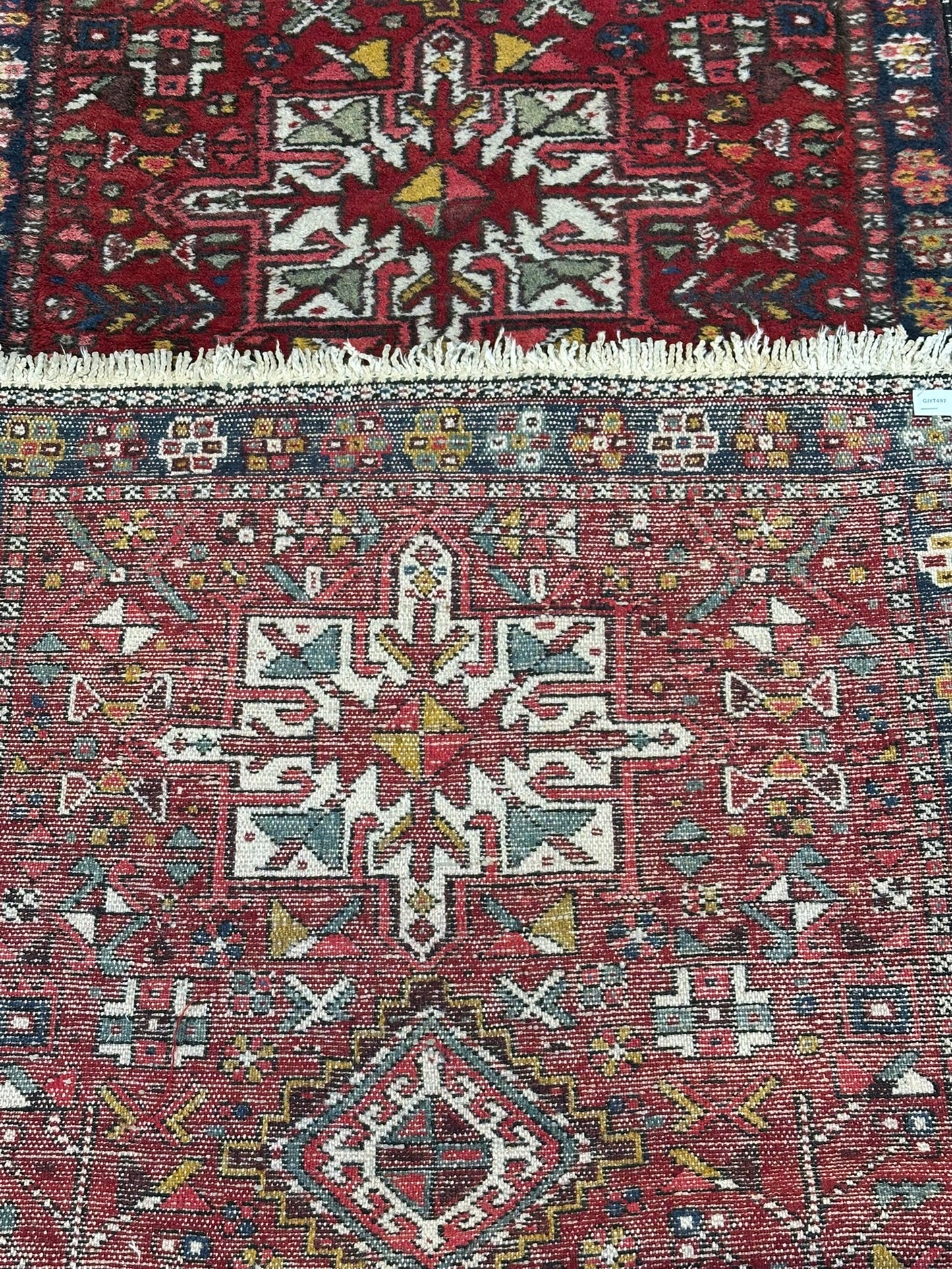 Orientteppich handgeknüpft Heriz Karadja Läufer 245x85 cm