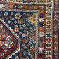 Antiker Orientteppich handgeknüpft  Gaschgai naturfarben 256x160 cm