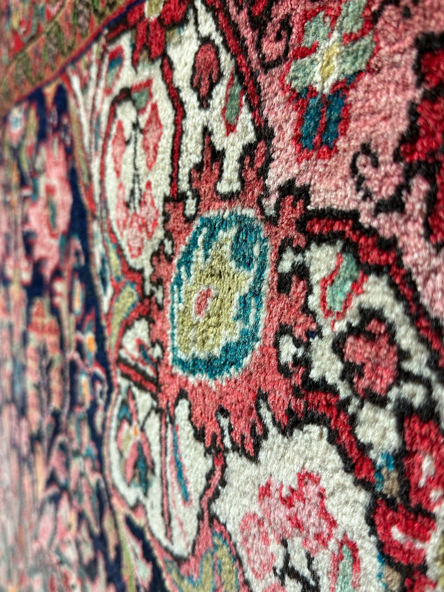 Handgeknüpfter Perser Orientteppich Antiker Sarough Mahal  215x130cm