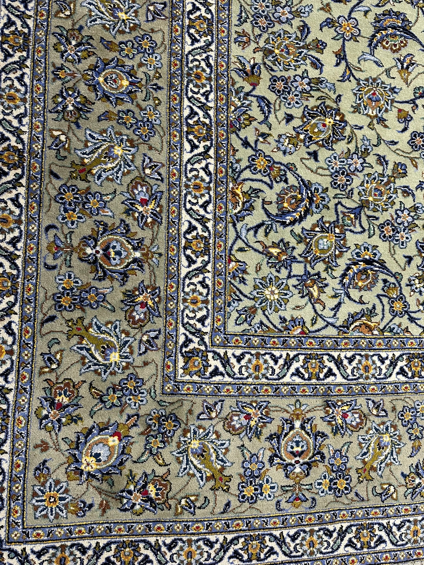 Orientteppich handgeknüpft Keshan Korkwolle signiert 430x313 cm