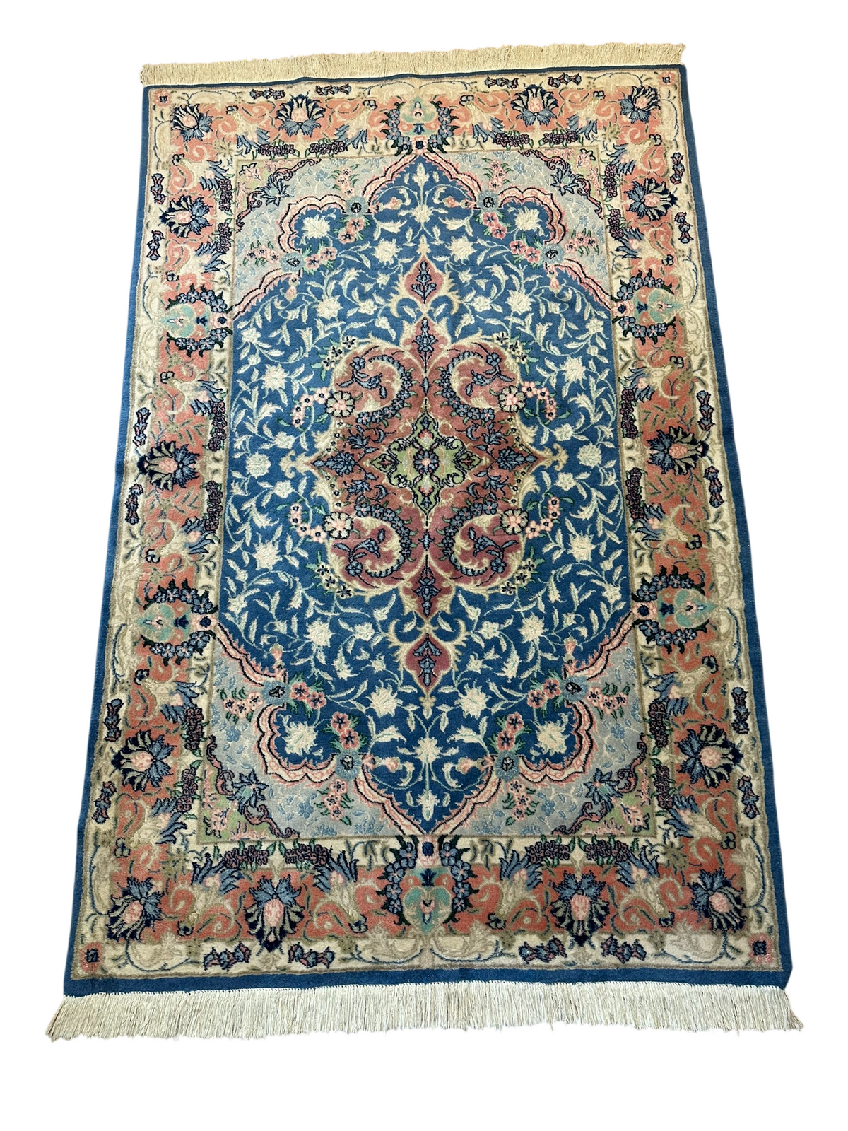 Orientteppich handgeknüpft Täbriz 50er Korkwolle mit Seide 190x120 cm