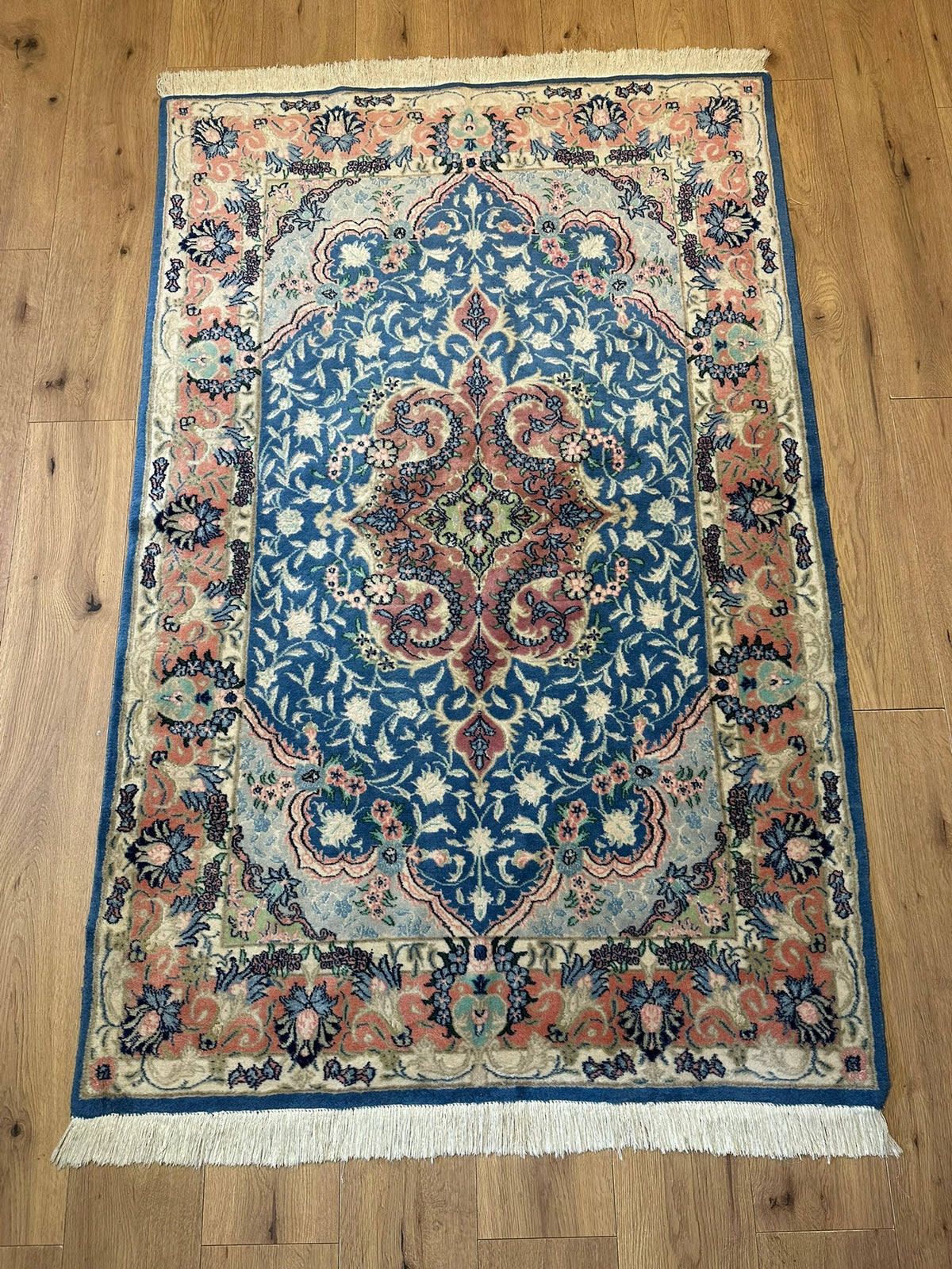 Orientteppich handgeknüpft Täbriz 50er Korkwolle mit Seide 190x120 cm