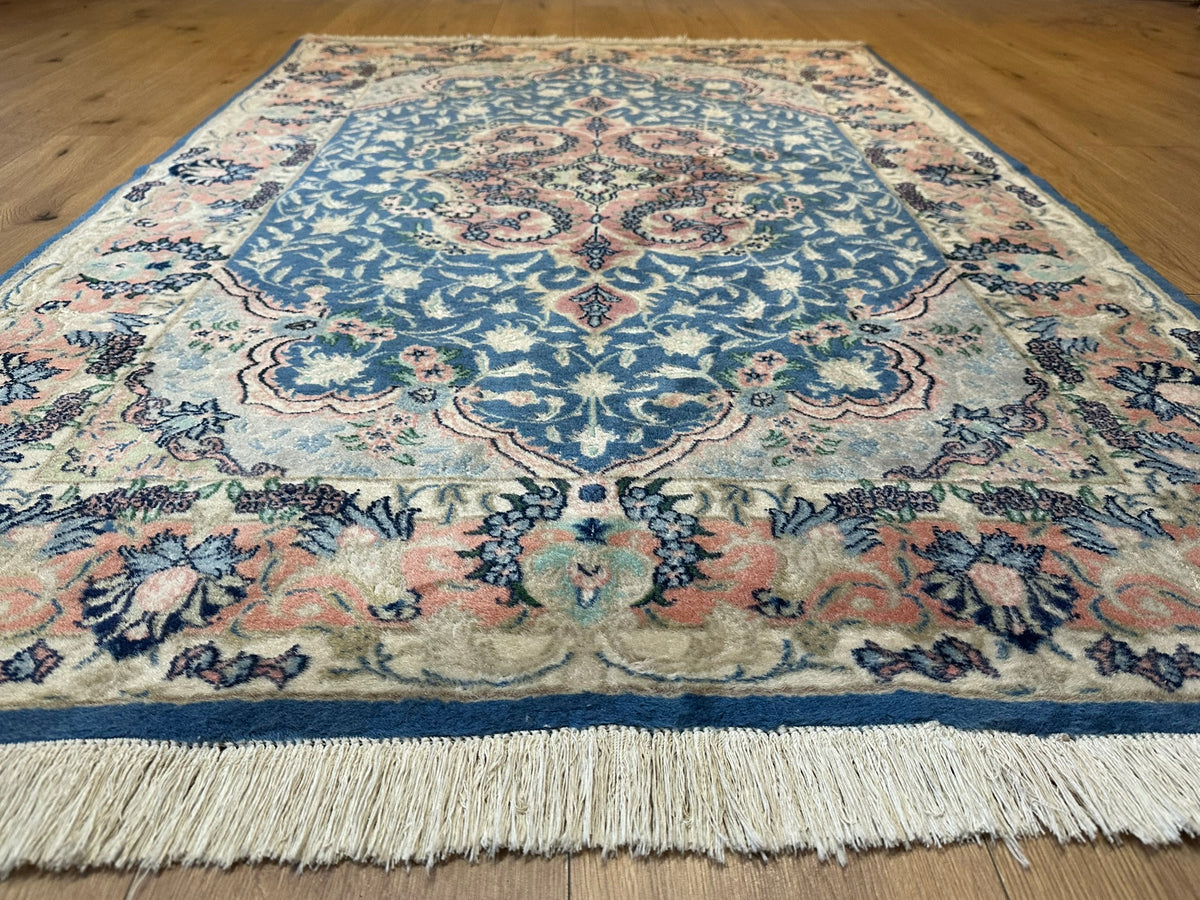 Orientteppich handgeknüpft Täbriz 50er Korkwolle mit Seide 190x120 cm