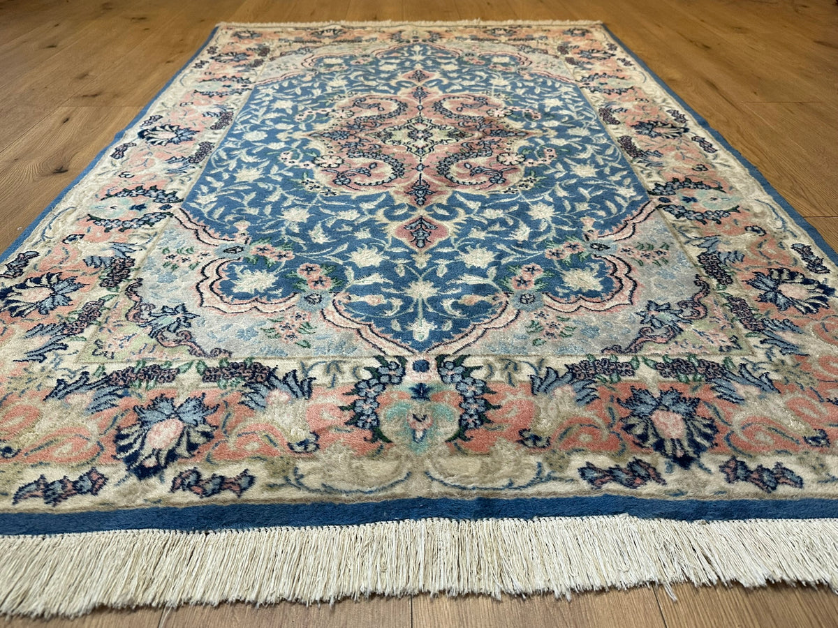 Orientteppich handgeknüpft Täbriz 50er Korkwolle mit Seide 190x120 cm