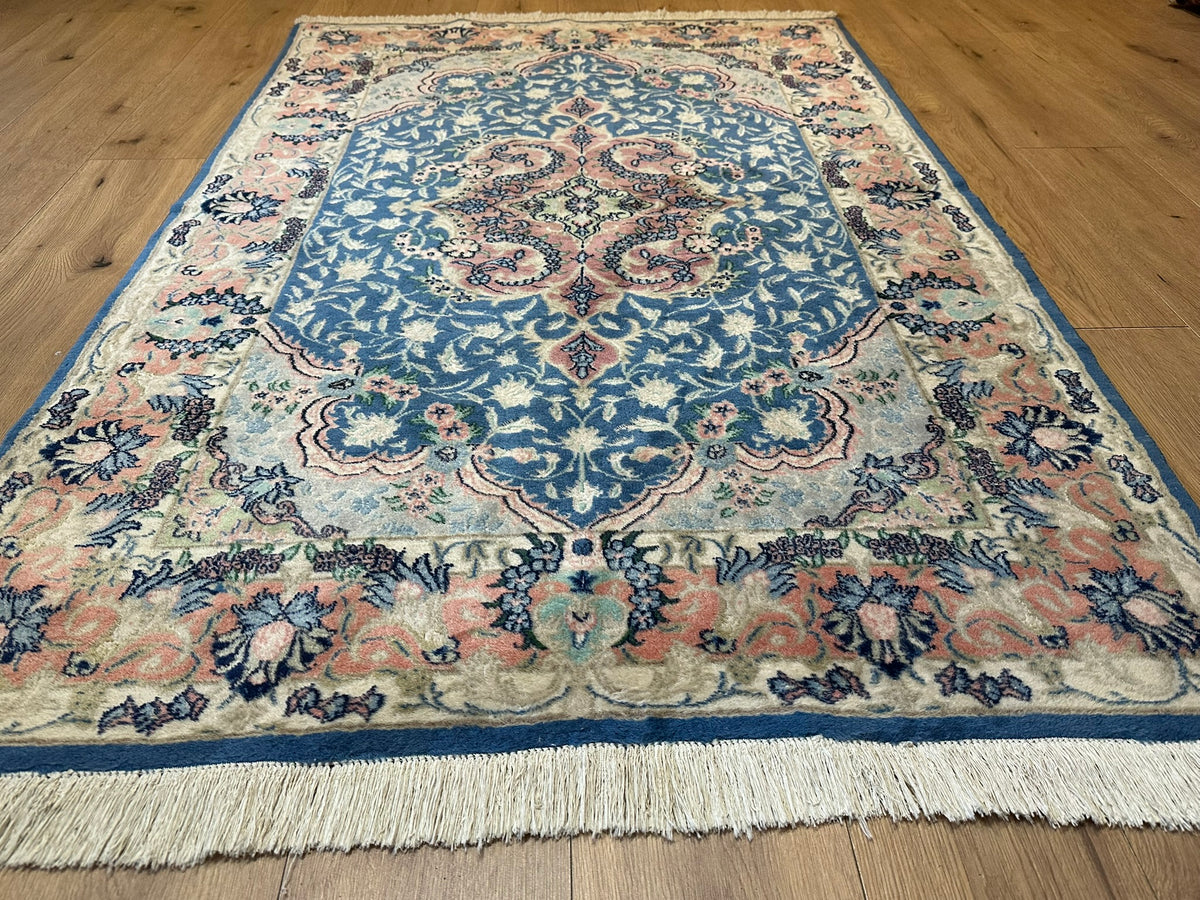 Orientteppich handgeknüpft Täbriz 50er Korkwolle mit Seide 190x120 cm
