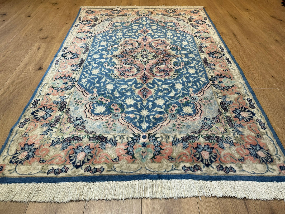Orientteppich handgeknüpft Täbriz 50er Korkwolle mit Seide 190x120 cm