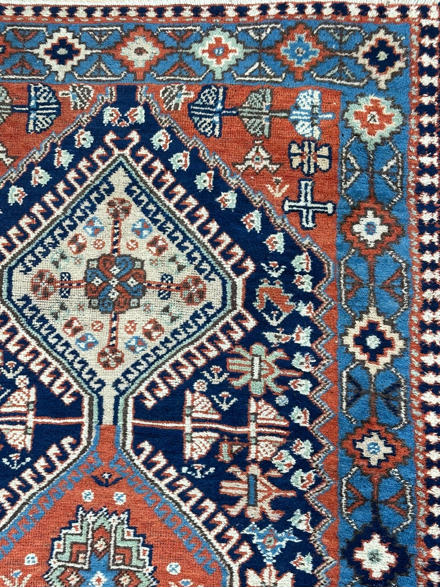 Orientteppich handgeknüpft Ghaschghai Läufer 303x85 cm