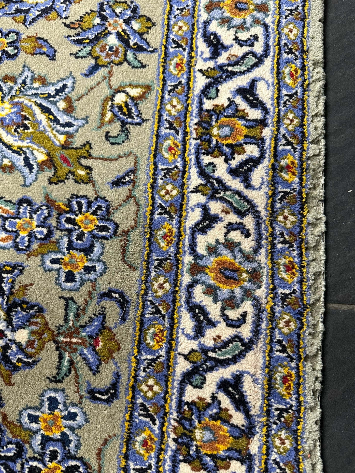 Orientteppich handgeknüpft Keshan Korkwolle signiert 430x313 cm