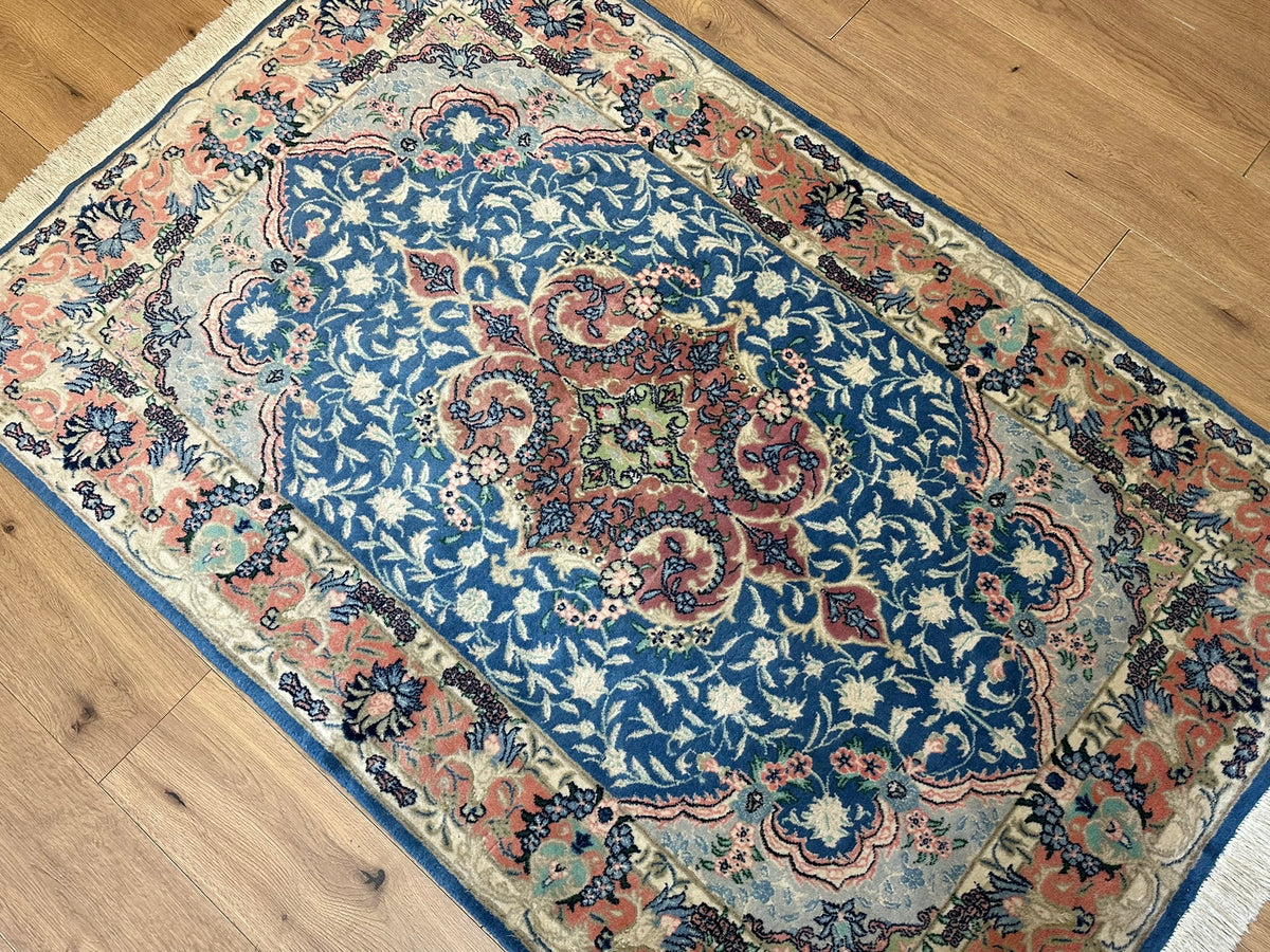 Orientteppich handgeknüpft Täbriz 50er Korkwolle mit Seide 190x120 cm