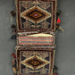 Orientteppich handgeknüpft Antike Tasche UDSSR Jumut Yomut Naturmuster 100x50 cm