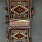 Orientteppich handgeknüpft Antike Tasche UDSSR Jumut Yomut Naturmuster 100x50 cm