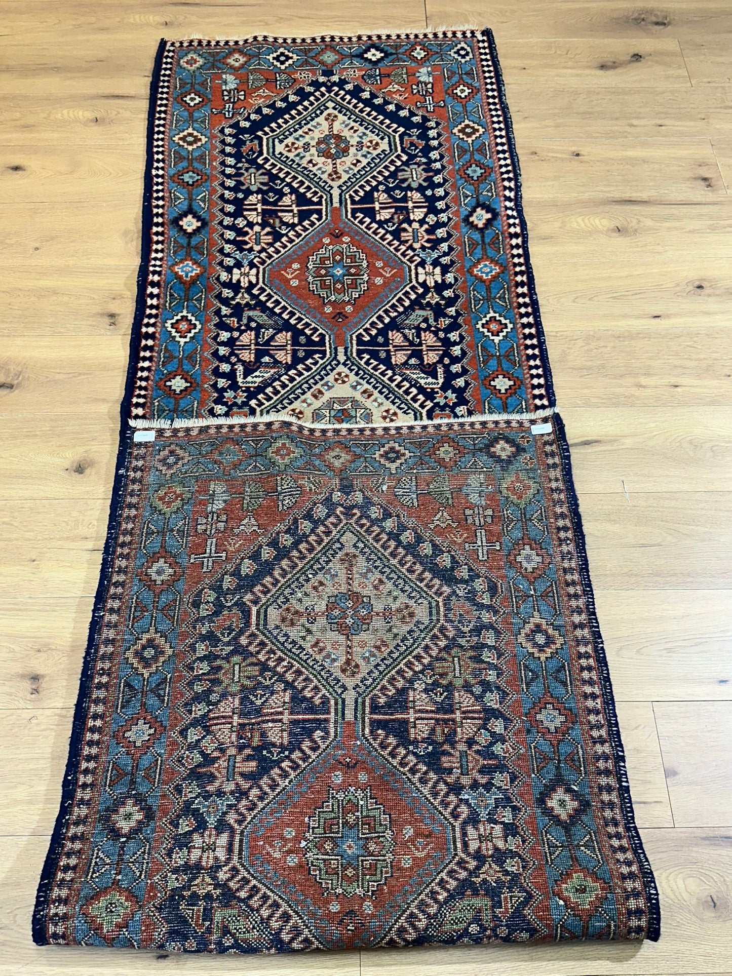 Orientteppich handgeknüpft Ghaschghai Läufer 303x85 cm