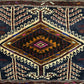 Orientteppich handgeknüpft Antike Tasche UDSSR Jumut Yomut Naturmuster 100x50 cm