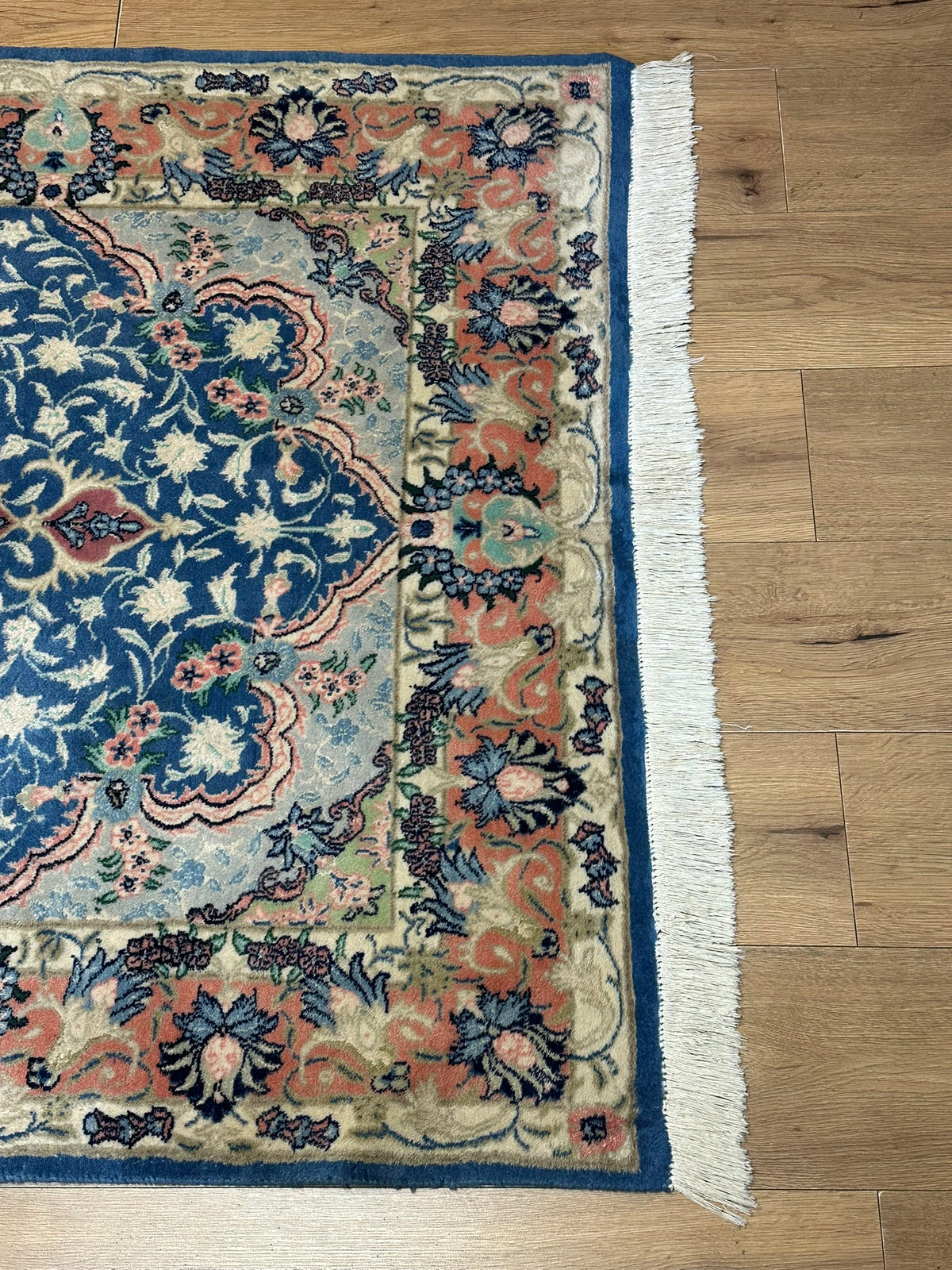 Orientteppich handgeknüpft Täbriz 50er Korkwolle mit Seide 190x120 cm