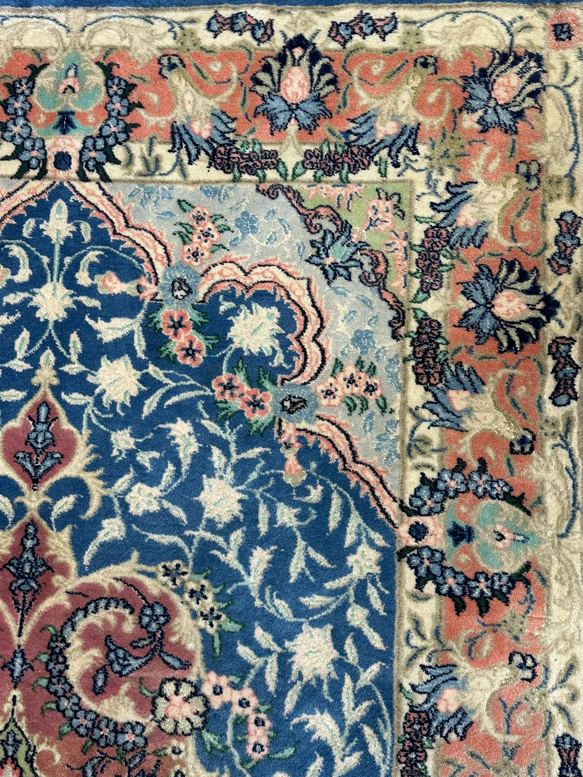 Orientteppich handgeknüpft Täbriz 50er Korkwolle mit Seide 190x120 cm