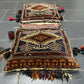 Orientteppich handgeknüpft Antike Tasche UDSSR Jumut Yomut Naturmuster 100x50 cm