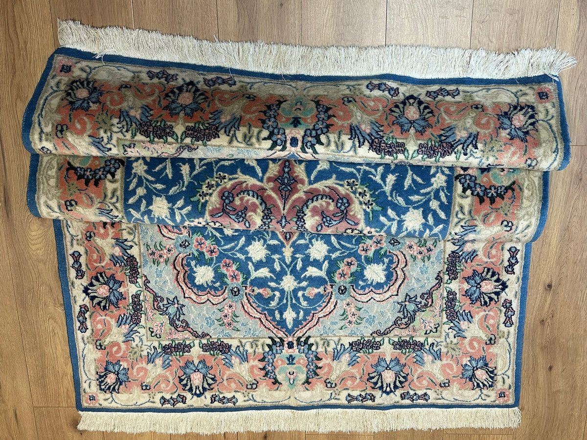Orientteppich handgeknüpft Täbriz 50er Korkwolle mit Seide 190x120 cm