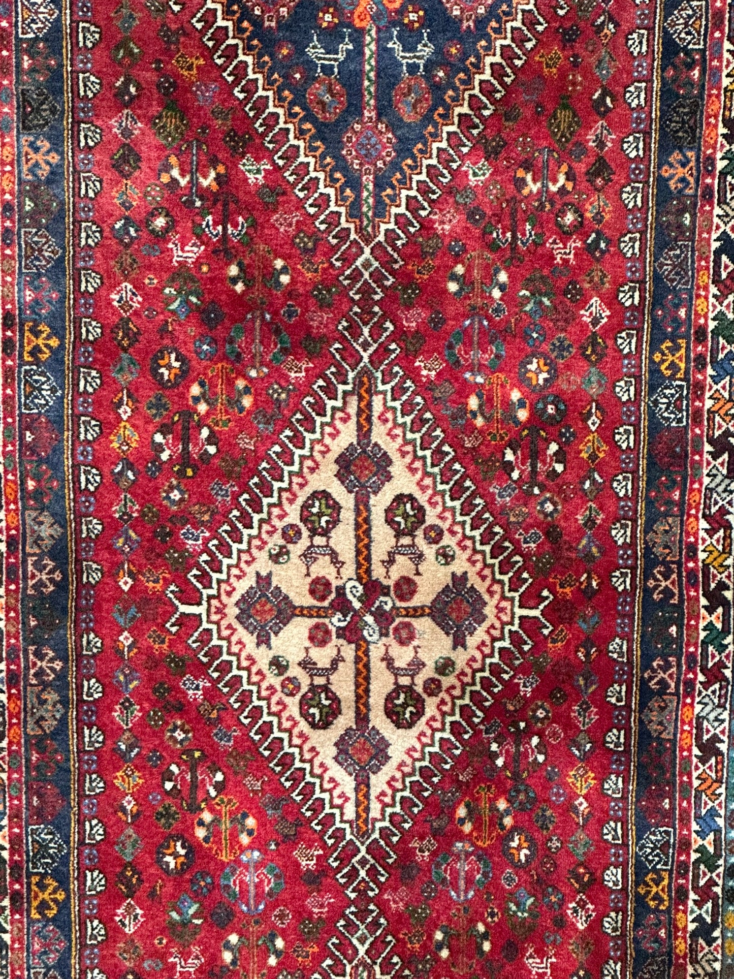Orientteppich handgeknüpft Ghaschghai Läufer 245x90 cm