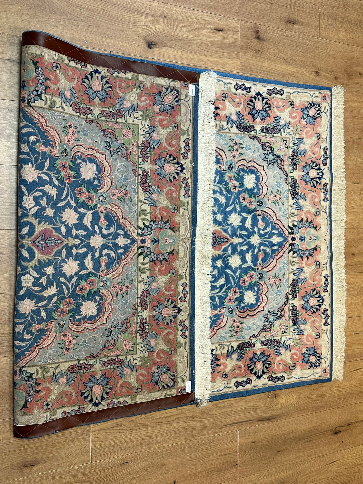 Orientteppich handgeknüpft Täbriz 50er Korkwolle mit Seide 190x120 cm