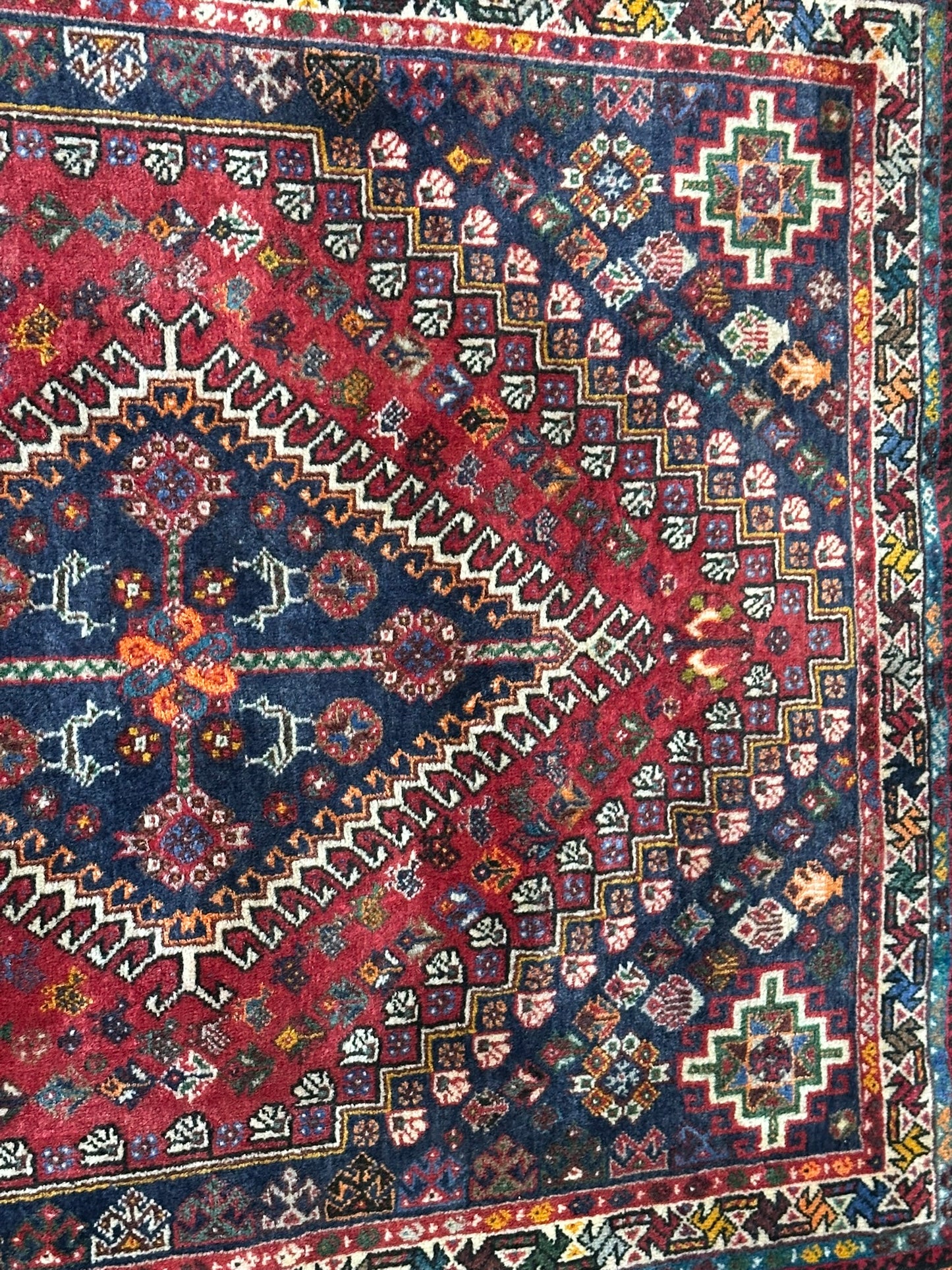 Orientteppich handgeknüpft Ghaschghai Läufer 245x90 cm