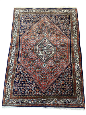 Orientteppich handgeknüpft Bidjar Korkwolle 160x113 cm