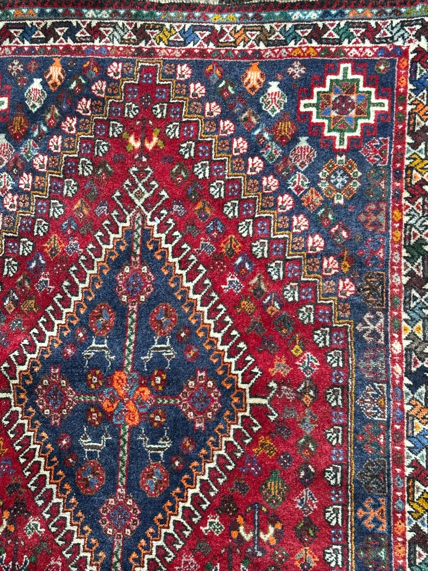 Orientteppich handgeknüpft Ghaschghai Läufer 245x90 cm