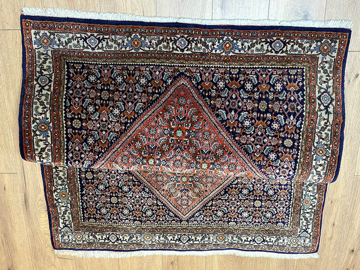 Orientteppich handgeknüpft Bidjar Korkwolle 160x113 cm