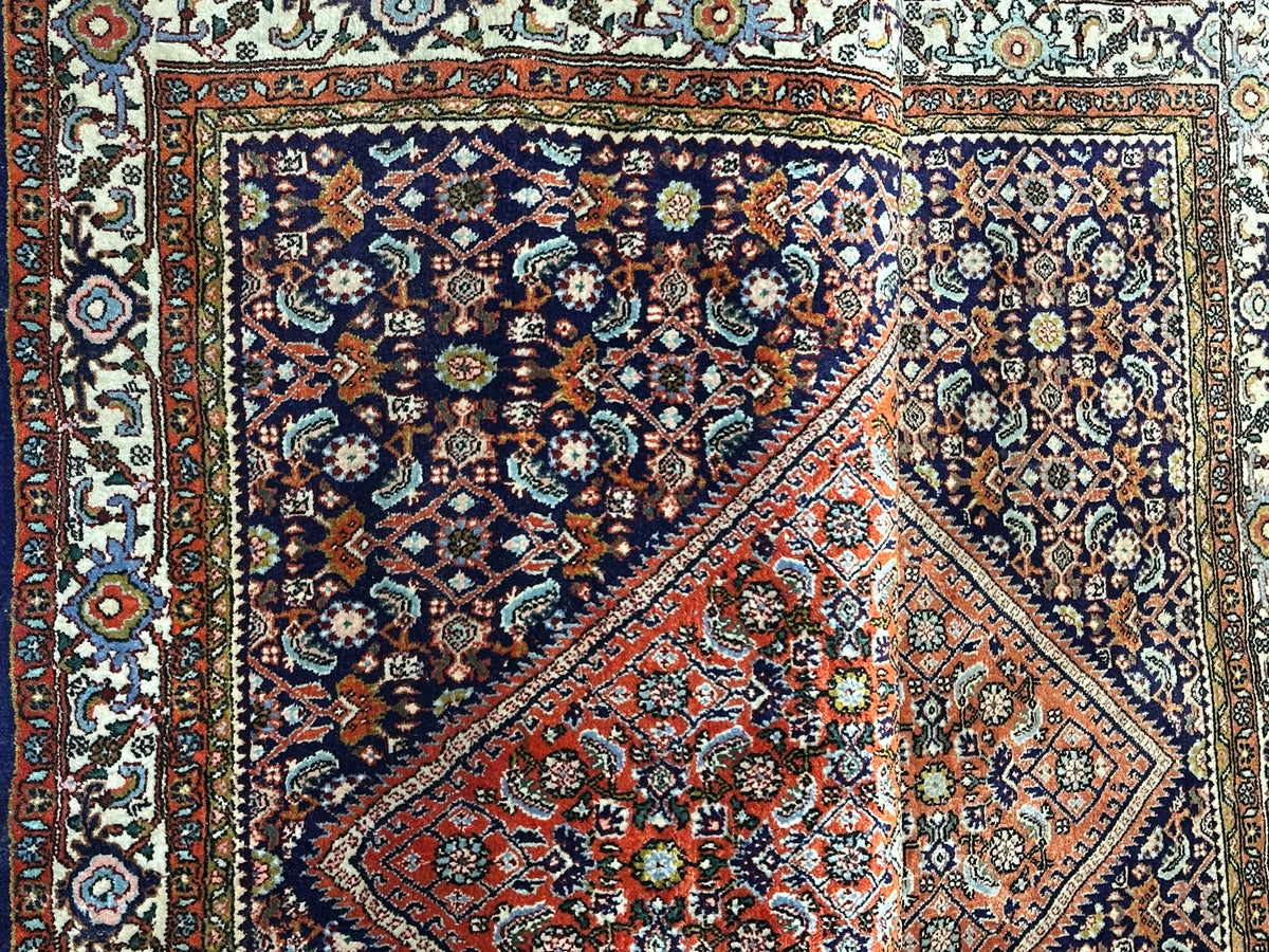 Orientteppich handgeknüpft Bidjar Korkwolle 160x113 cm