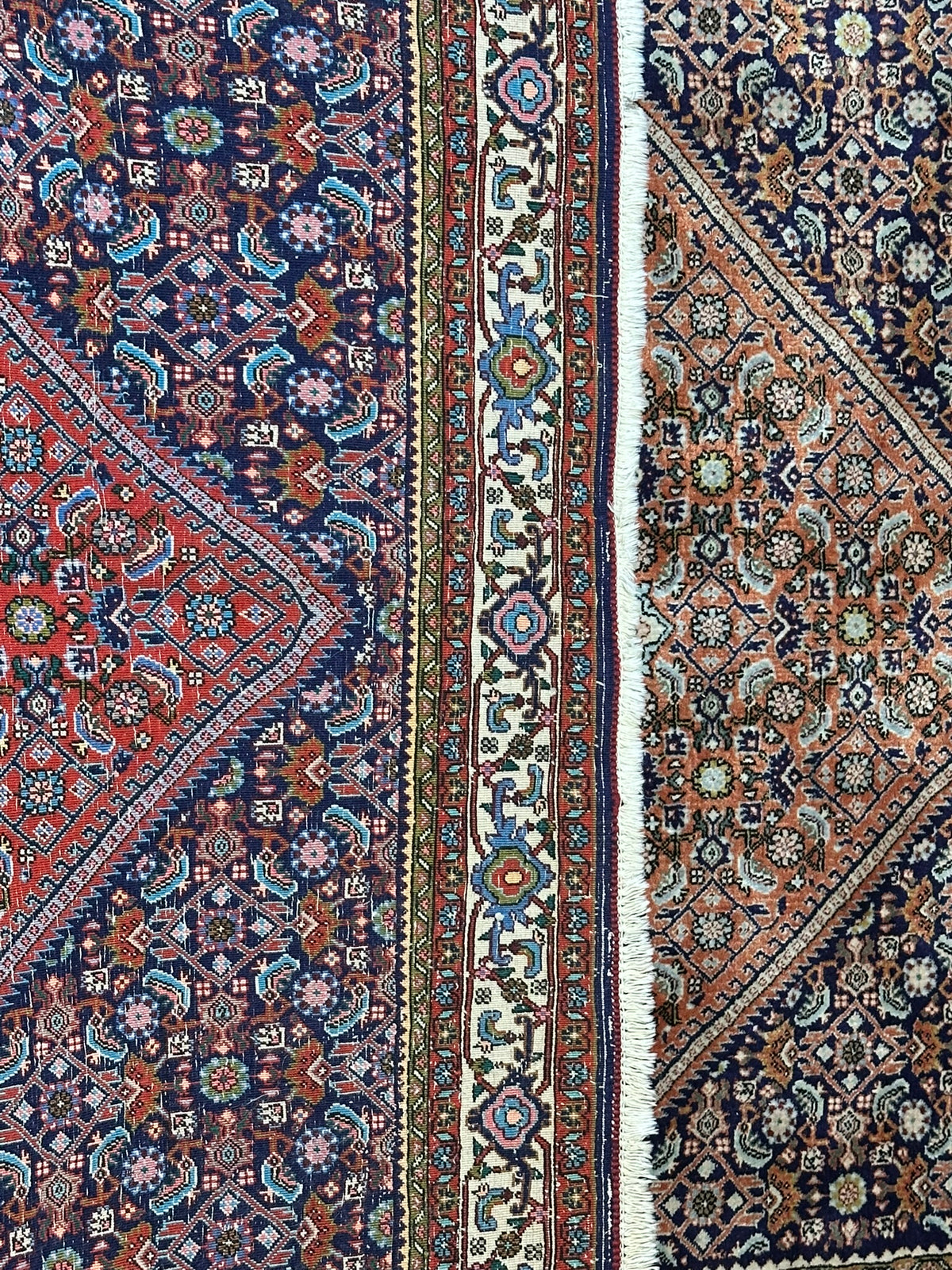 Orientteppich handgeknüpft Bidjar Korkwolle 160x113 cm