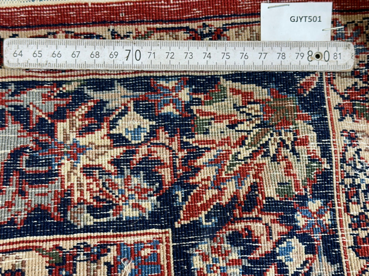 Orientteppich handgeknüpft China Isfahan korkwolle Design 128x80 cm