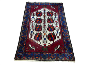 Orientteppich handgeknüpft antiker Bachtiar Korkwolle 180x120 cm