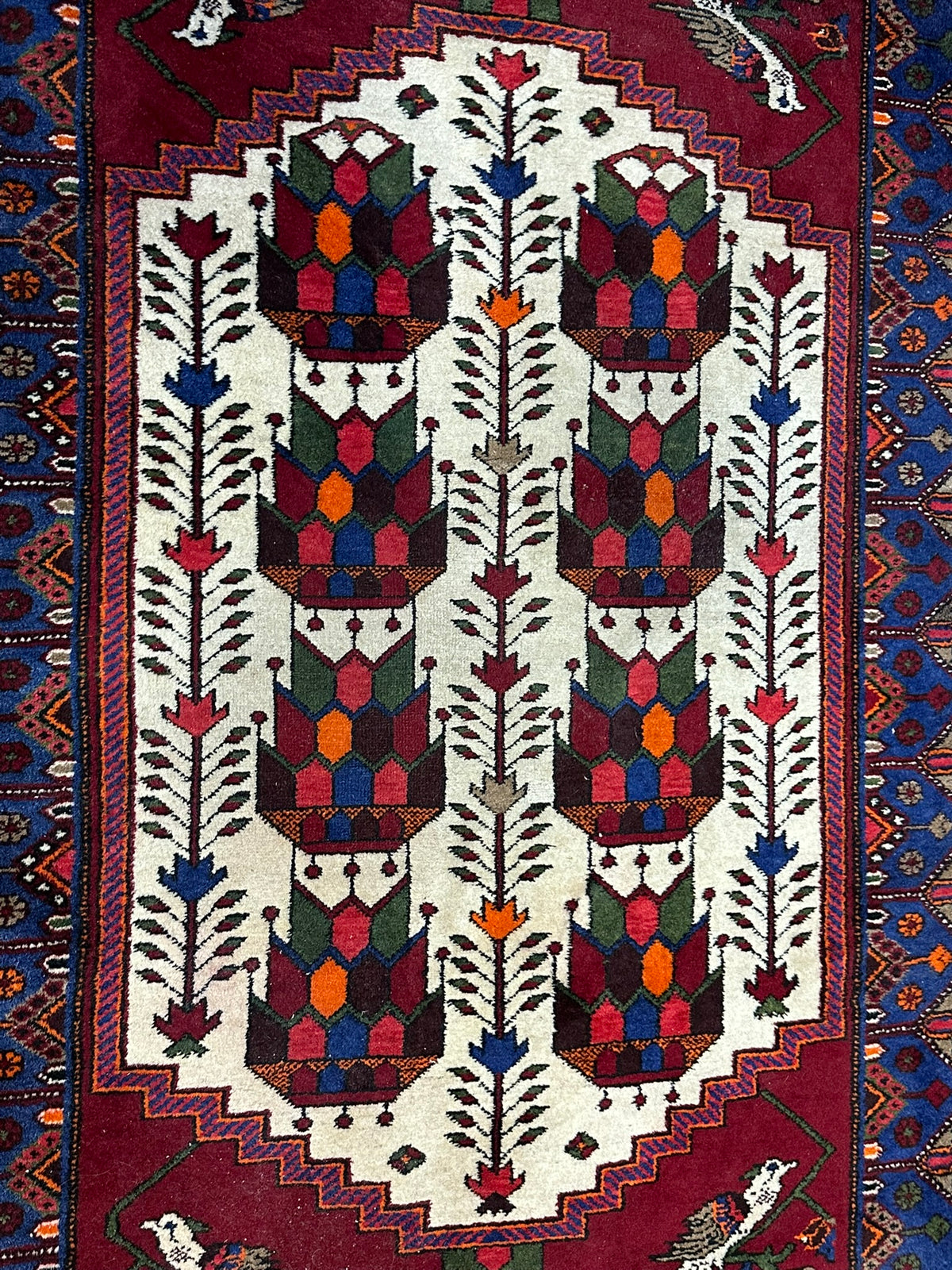 Orientteppich handgeknüpft antiker Bachtiar Korkwolle 180x120 cm