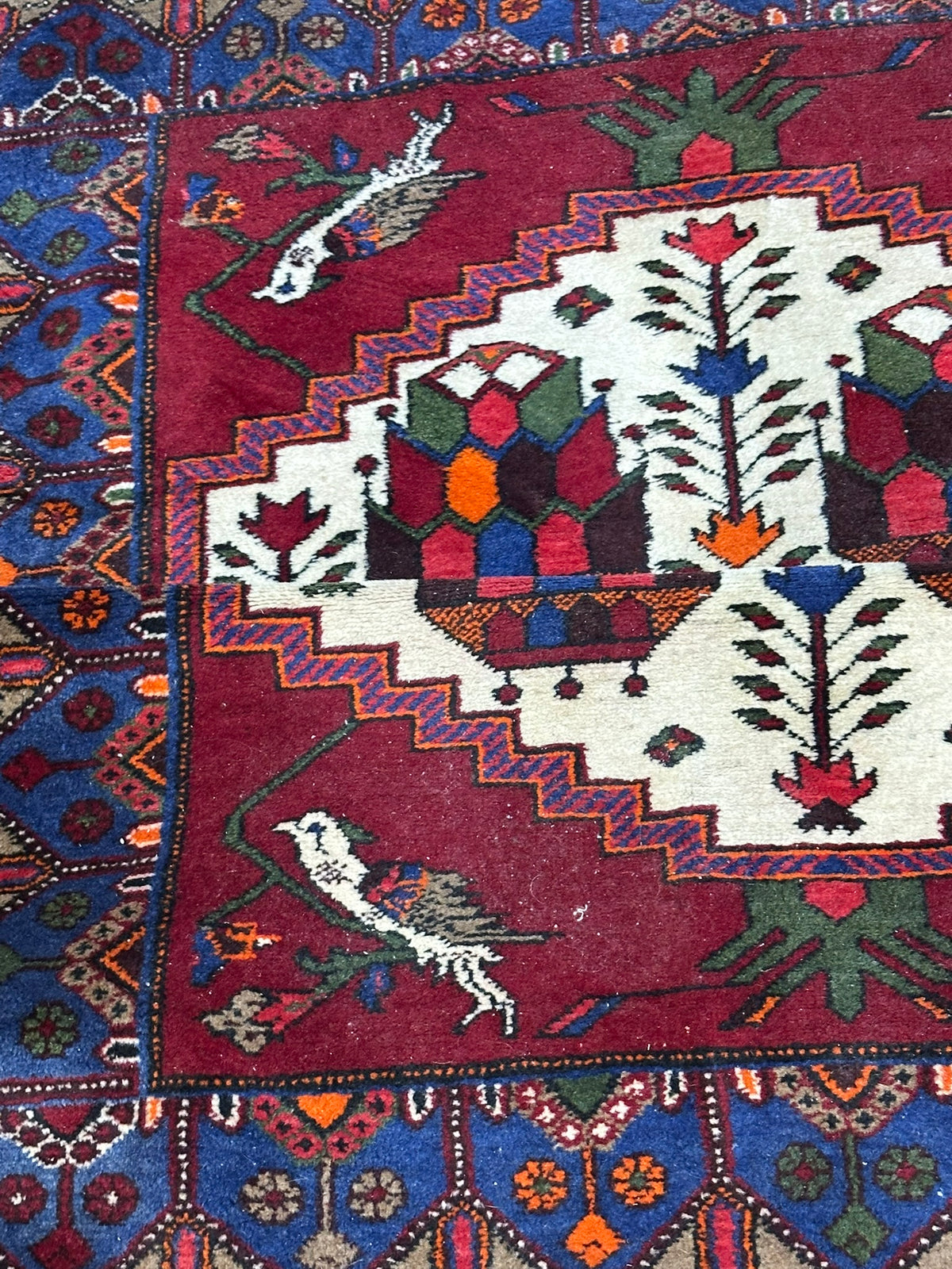 Orientteppich handgeknüpft antiker Bachtiar Korkwolle 180x120 cm