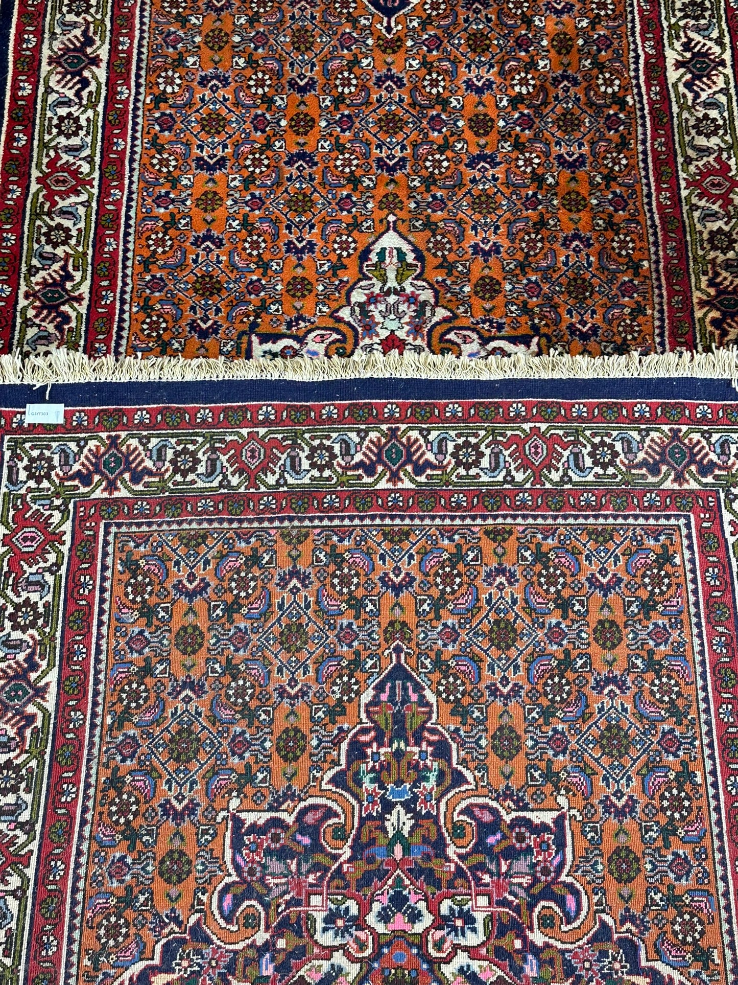 Orientteppich handgeknüpft Bidjar Läufer 383x94 cm